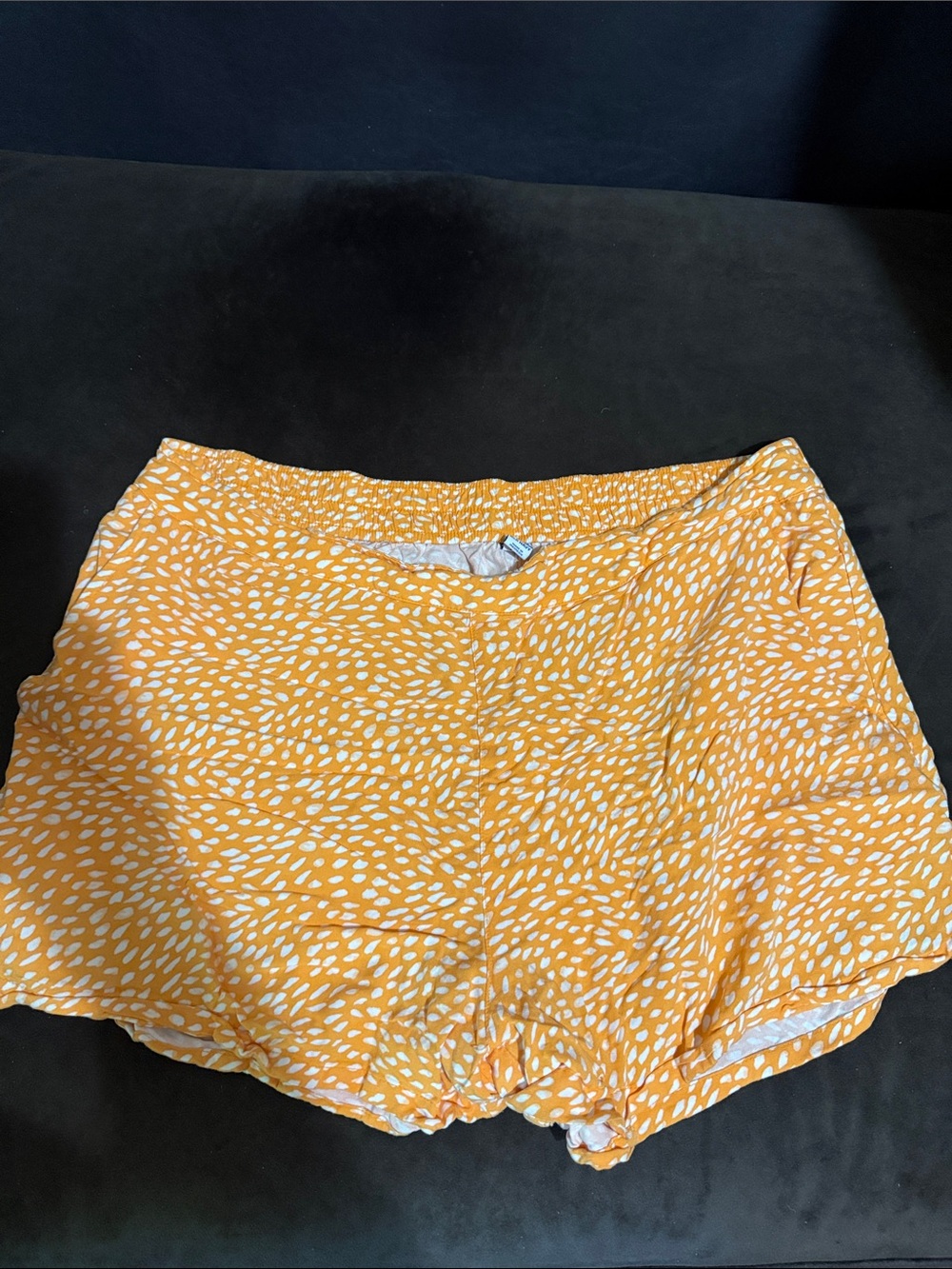Old Navy Orange Printed Athletic Shorts